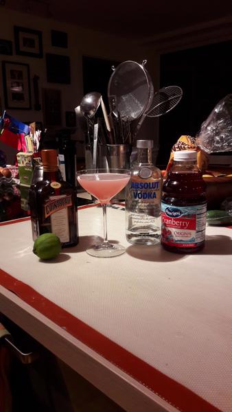 Cosmopolitan with lime