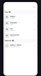 Phone-frame mockup of the app CEWL lightbox showing a Tags section with four tags above a WebLinks row