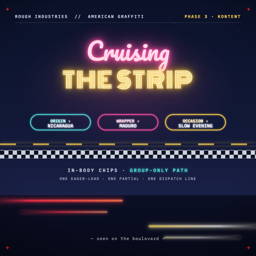 Phase 3 — Cruising the Strip: kontent in-body render