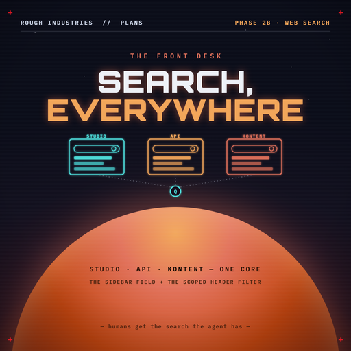 Phase 2b — The Front Desk: web search surfaces