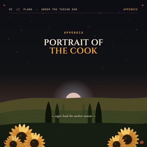 Appendix — Portrait of the Cook