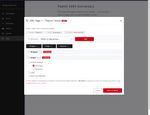 Studio mockup: the Edit Tags block modal with the Origin group panel open and Nicaragua checked