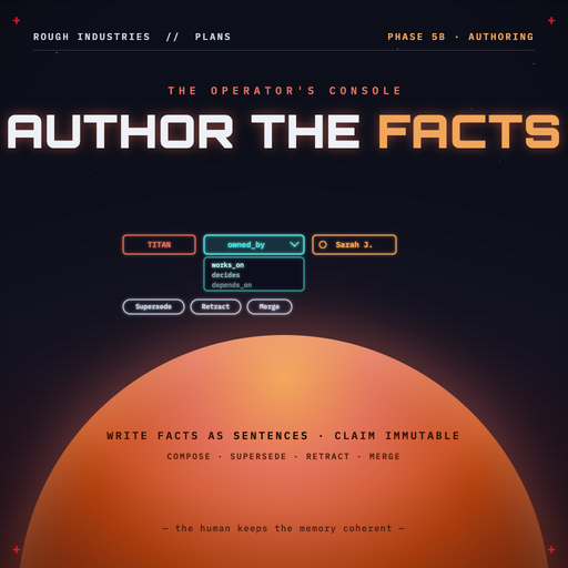 Phase 5b — The Operator's Console: Studio fact authoring