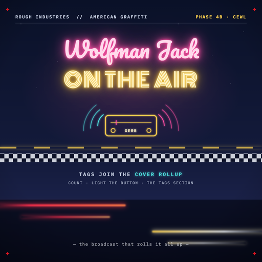 Phase 4b — Wolfman Jack on the Air: CEWL cover rollup