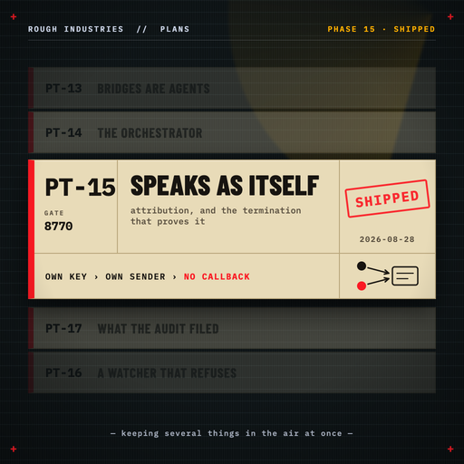 Phase 15 — An agent speaks as itself