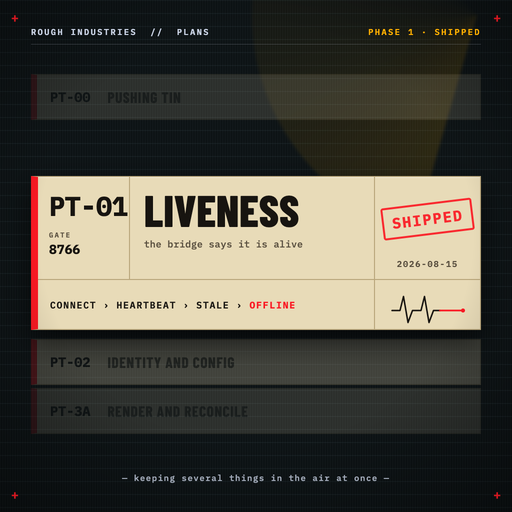 Phase 1 — Liveness: the bridge says it is alive